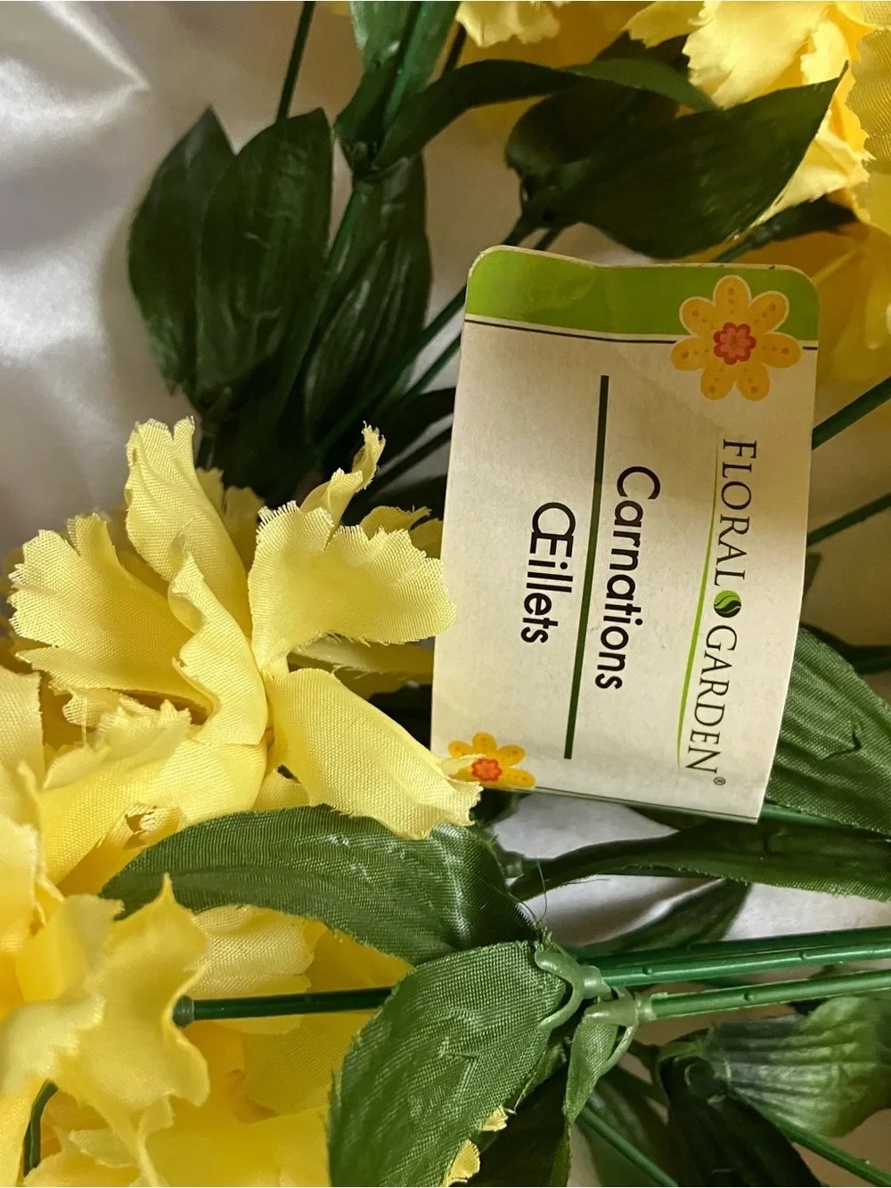New 10 Bunches of Artificial Yellow Carnation Bouquet